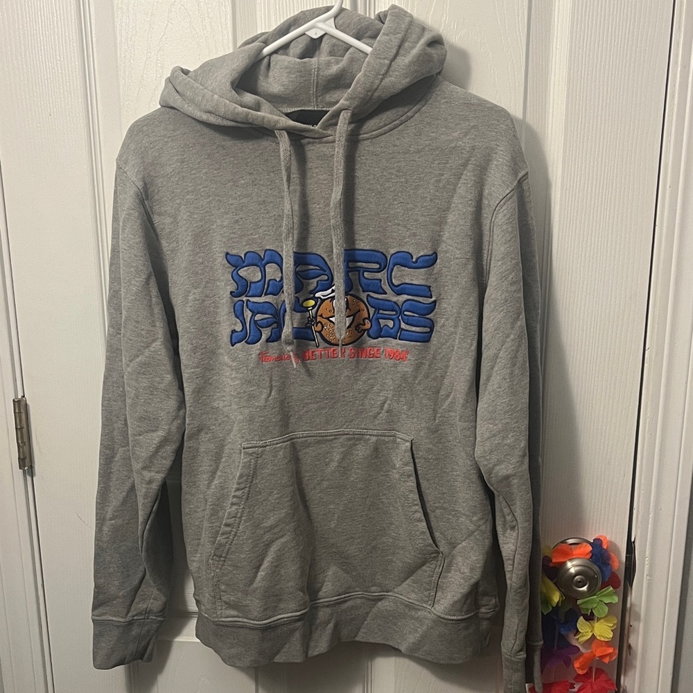 Marc Jacobs Gray Hoodie with Blue Accents